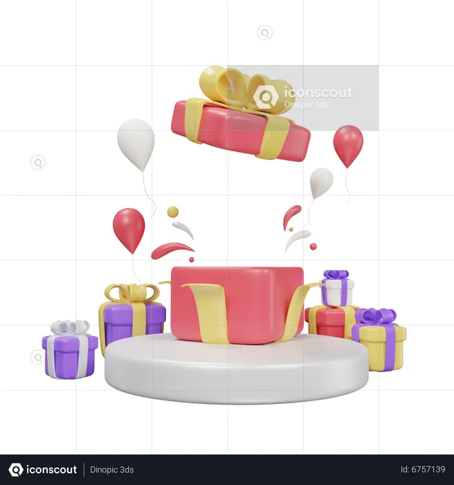 Cadeau podium  3D Icon