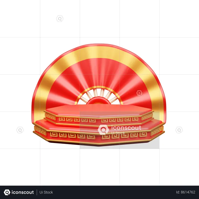 Podium chinois  3D Icon