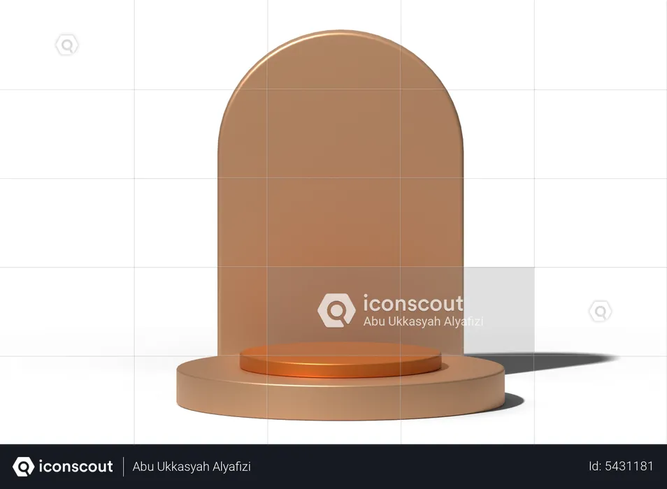 Podium Display  3D Illustration