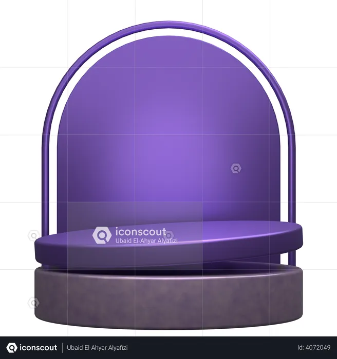 Podium Display  3D Illustration