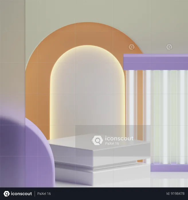 Podium Display Background  3D Illustration