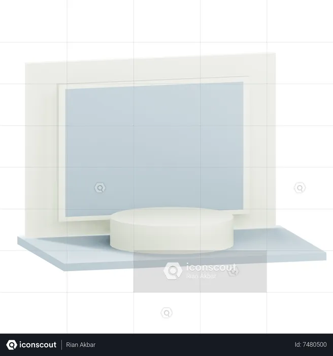 Podium Display Mockup  3D Icon