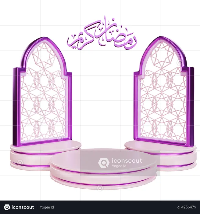 Podium für Ramadan  3D Illustration