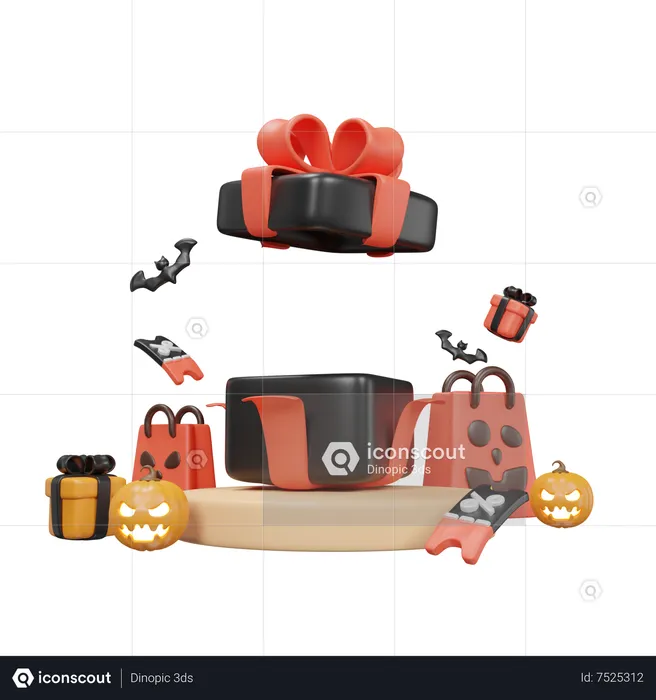 Podium d'Halloween  3D Icon