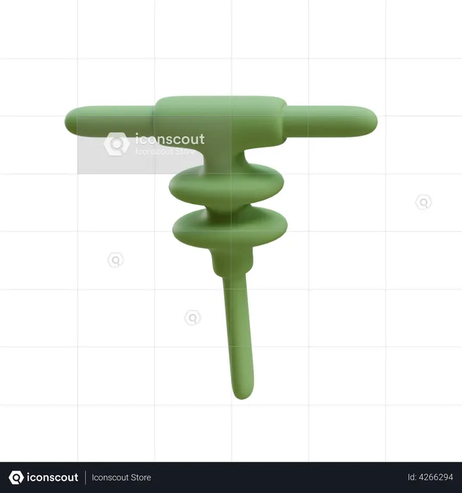 Pogo Stick  3D Illustration