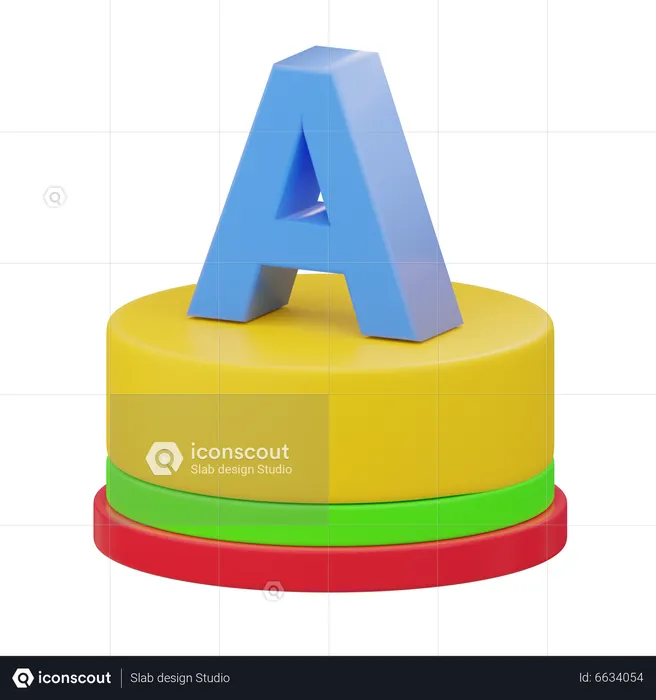 Point Alphabet A  3D Icon