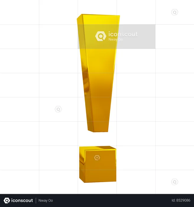 Point d'exclamation  3D Icon