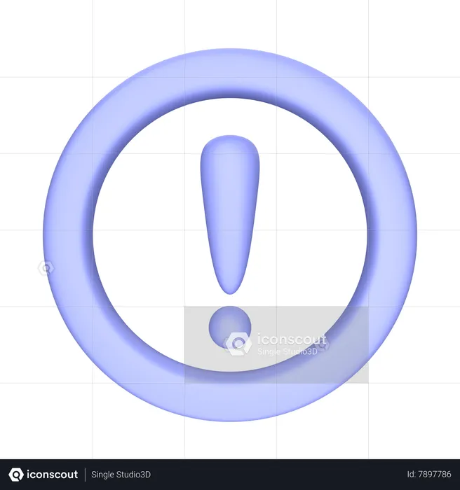 Point d'exclamation  3D Icon