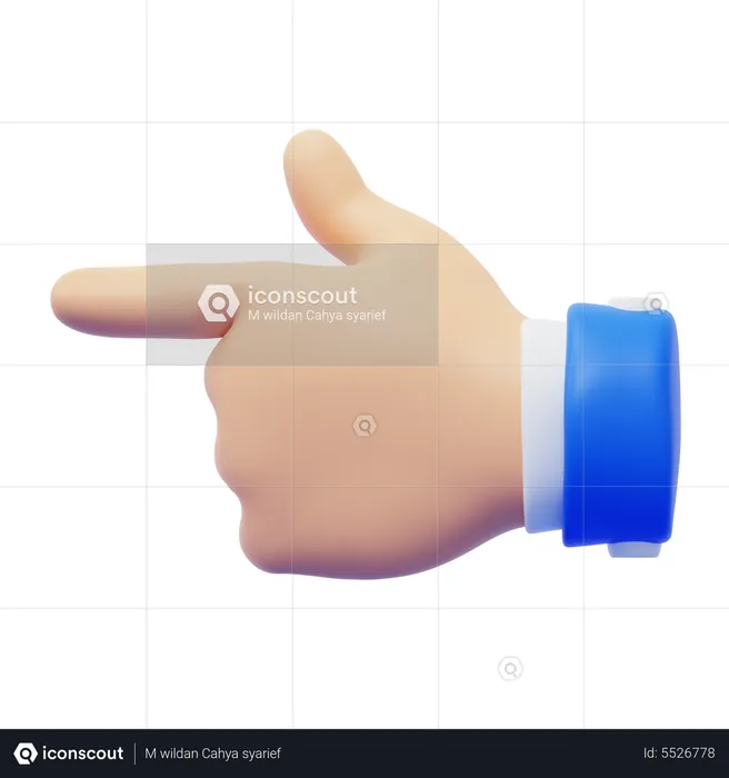 Point Hand Gesture  3D Icon