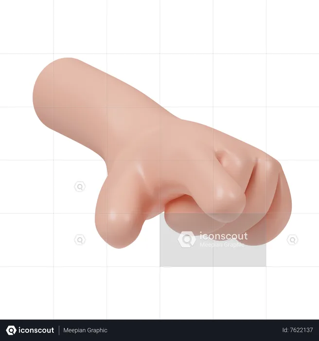 Point Left Hand Gesture Emoji 3D Icon