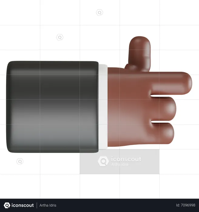 Point Right Hand Gesture  3D Icon