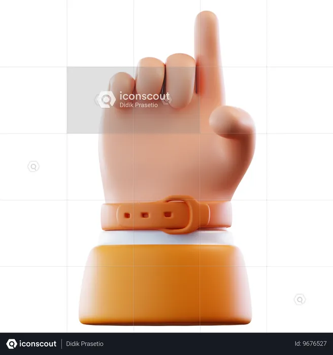 Point Up  3D Icon