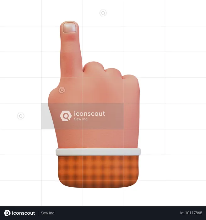 Point up hand gesture  3D Icon