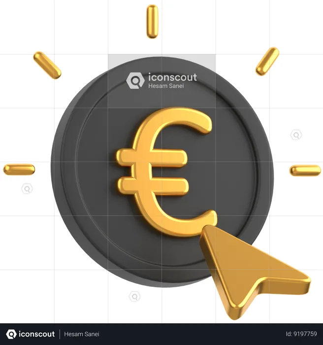 Pointeur de l'euro  3D Icon