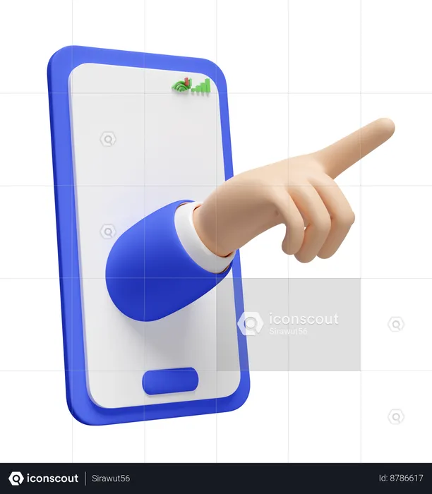 Pointing Finger  3D Icon