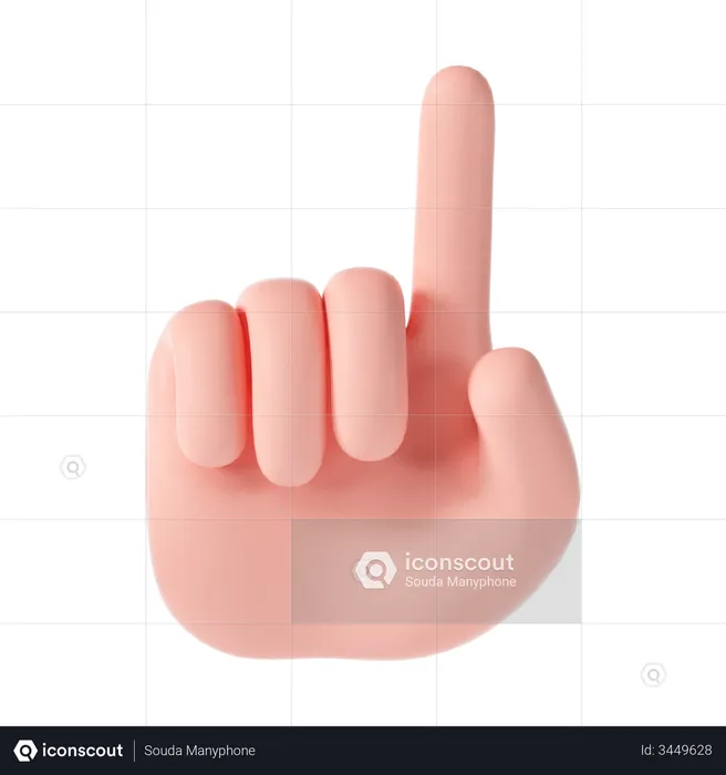 Pointing Finger  3D Illustration