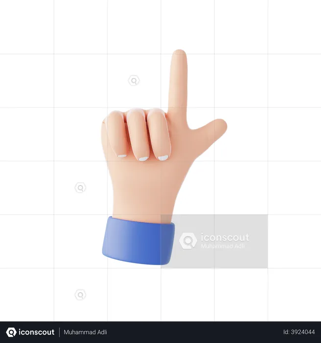 Pointing Finger  3D Illustration