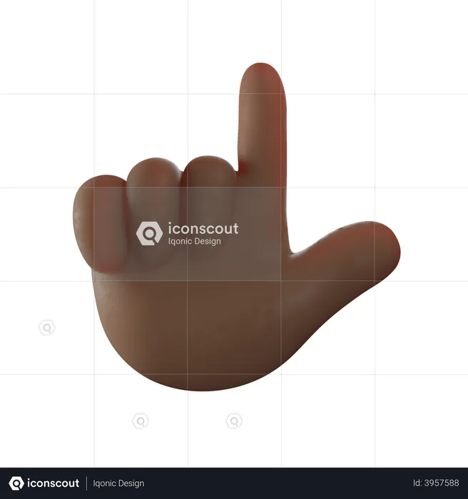 Pointing Finger Gesture  3D Illustration