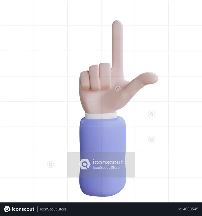 Pointing Finger Gesture  3D Icon