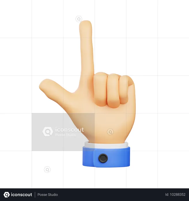 Pointing Finger Hand  3D Icon