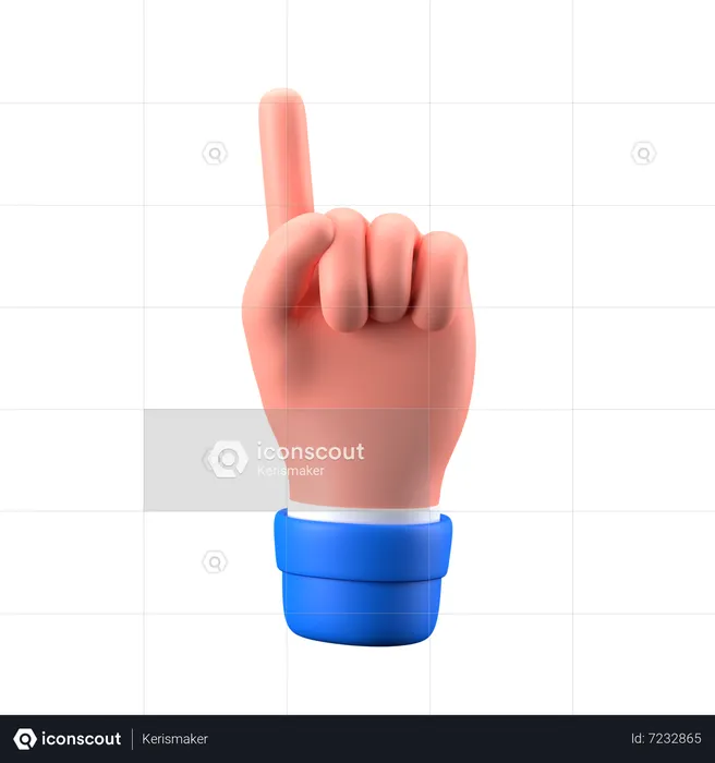 Pointing Finger Hand Gesture  3D Icon