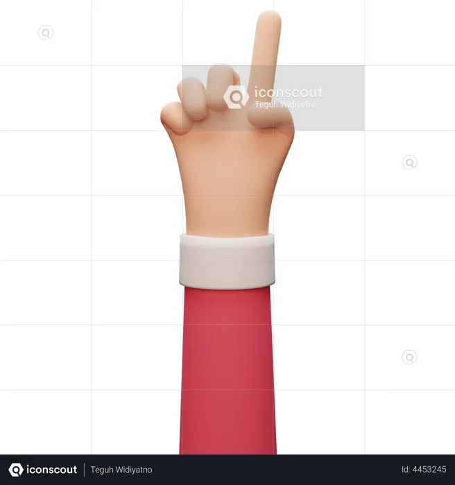 Pointing Finger Hand Gesture  3D Illustration