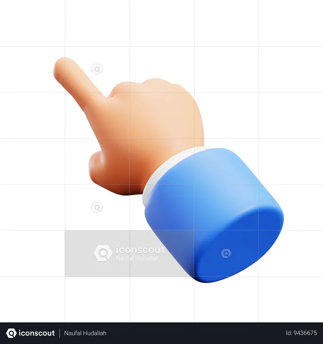 Pointing Finger Hand Gestures  3D Icon