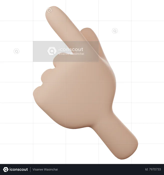 Pointing Hand  3D Icon