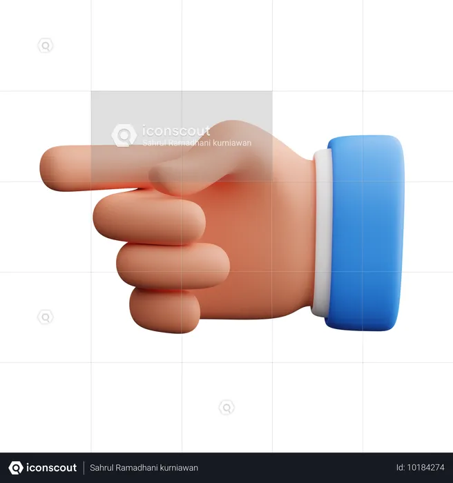 가리키는 손 제스처  3D Icon