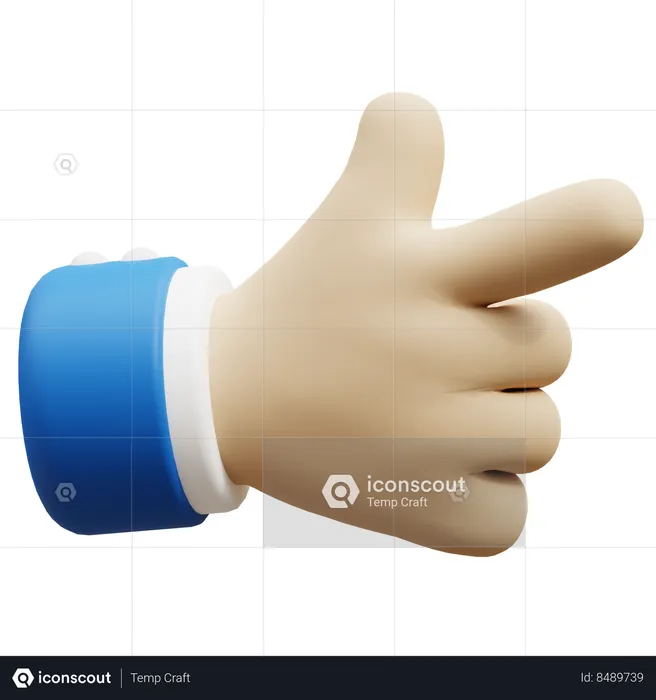 Pointing hand gesture  3D Icon