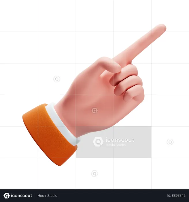 Pointing Hand Gesture  3D Icon