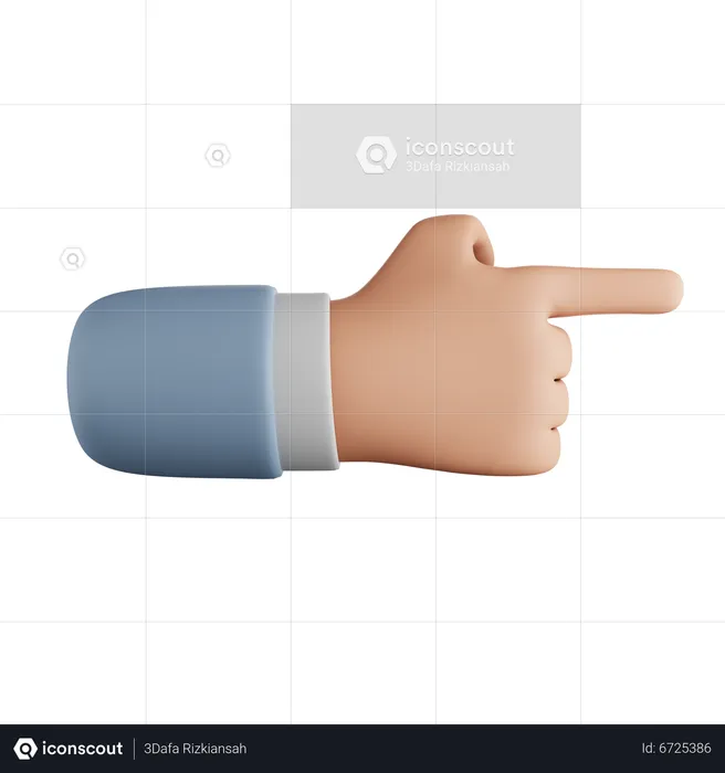 Pointing Hand Gesture  3D Icon