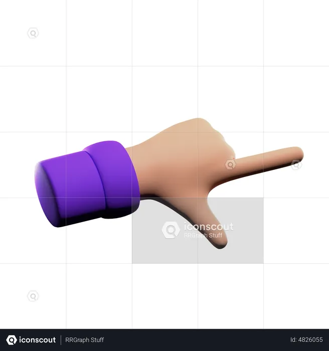 Pointing Hand Gesture  3D Icon