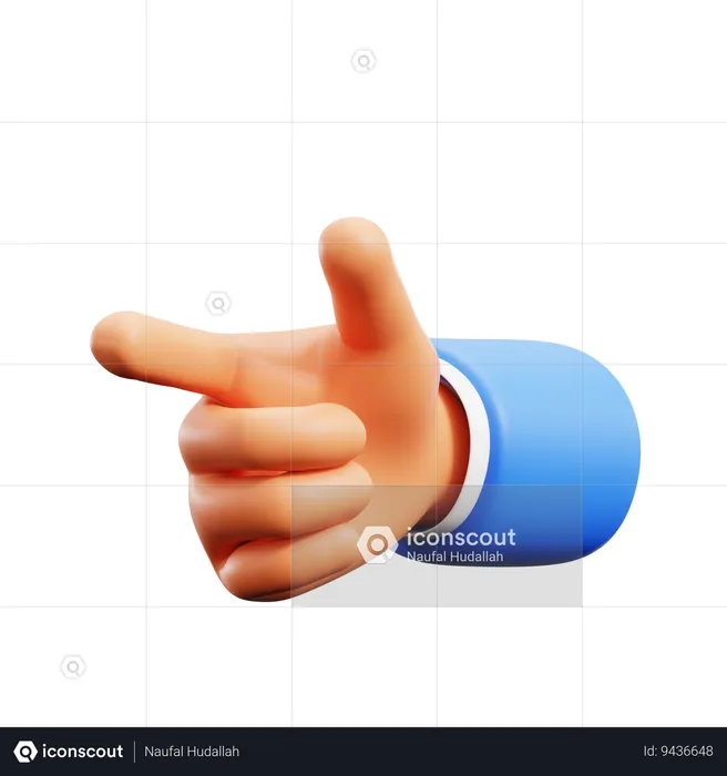 Pointing Hand Gestures  3D Icon