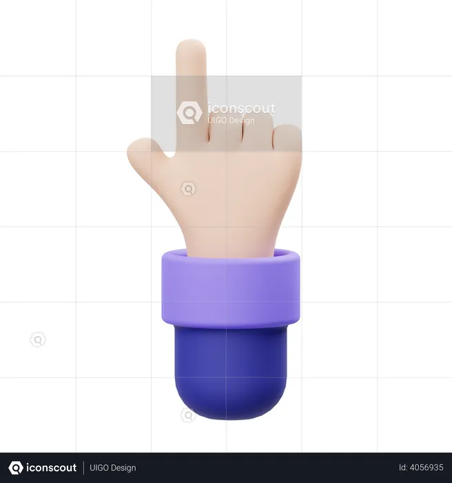 Pointing Up Hand Gesture  3D Illustration
