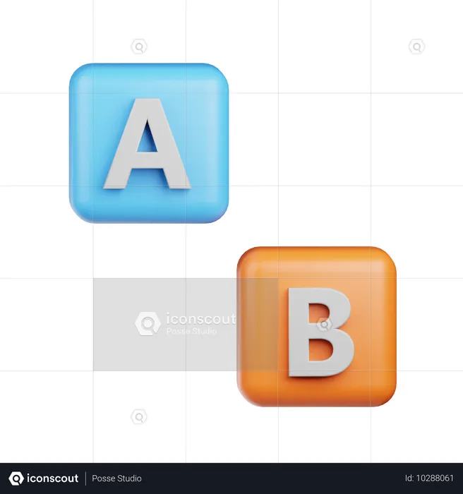 Points A and B  3D Icon