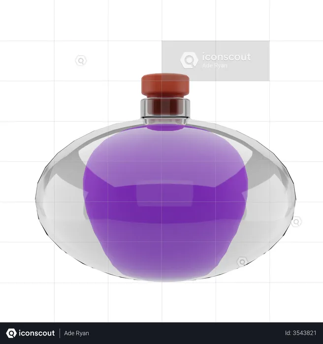 Poison Bottle  3D Illustration