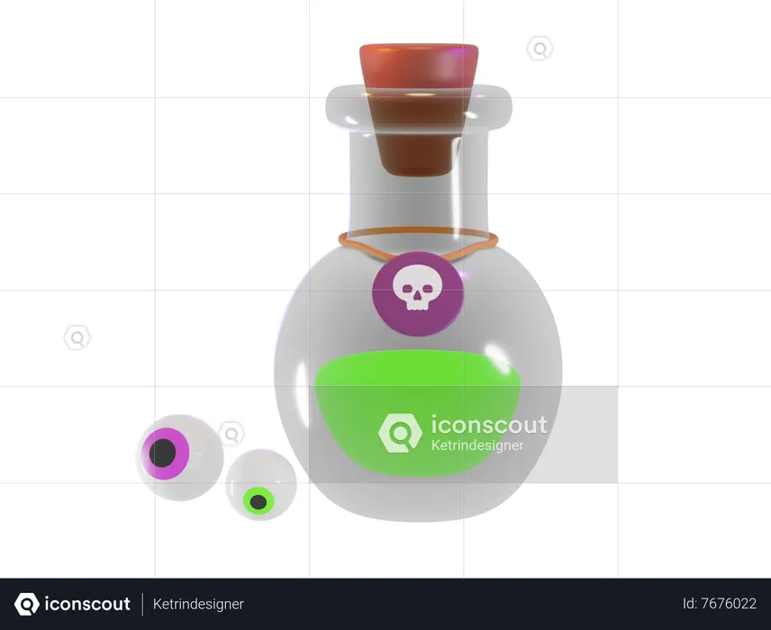 Poison bottle  3D Icon