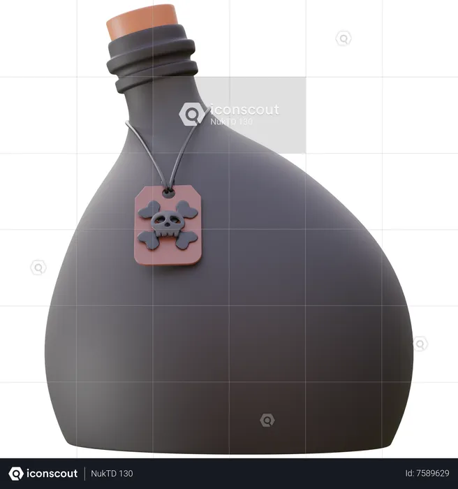 Poison Bottle Of Halloween Day  3D Icon