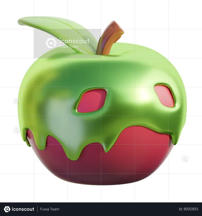 Poisoned Apple  3D Icon