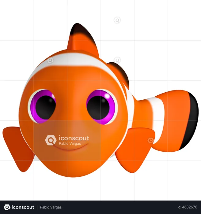 Poisson clown  3D Illustration