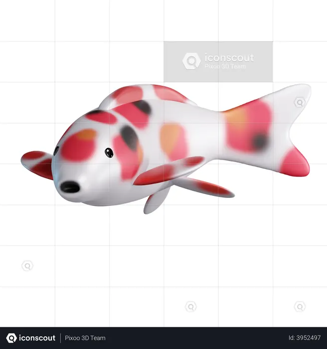 Poisson Koi  3D Illustration
