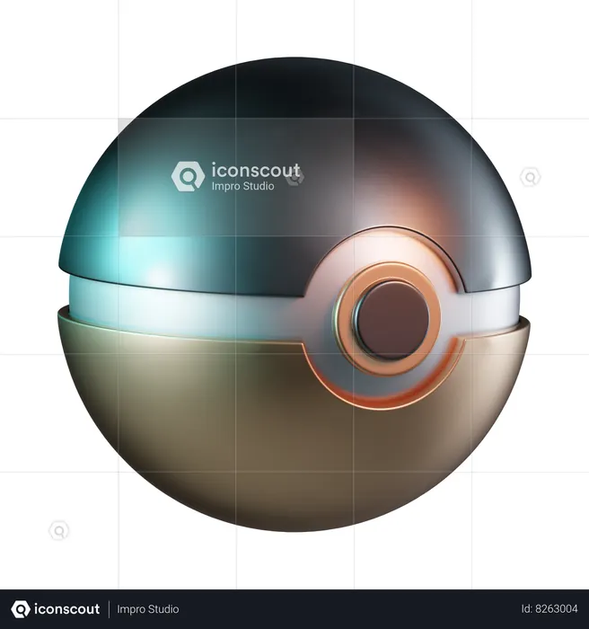 Pokeball 3D Illustration download in PNG, OBJ or Blend format