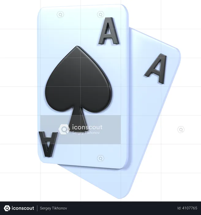 Poker card  3D Illustration