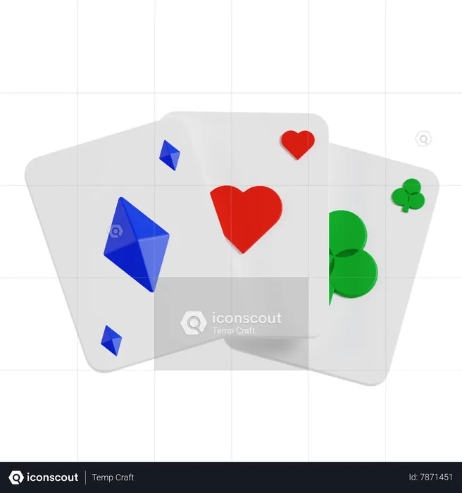 Poker Cards  3D Icon