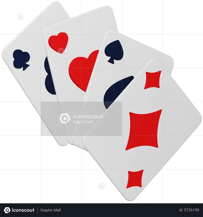 Poker Playing Cards  3D Icon