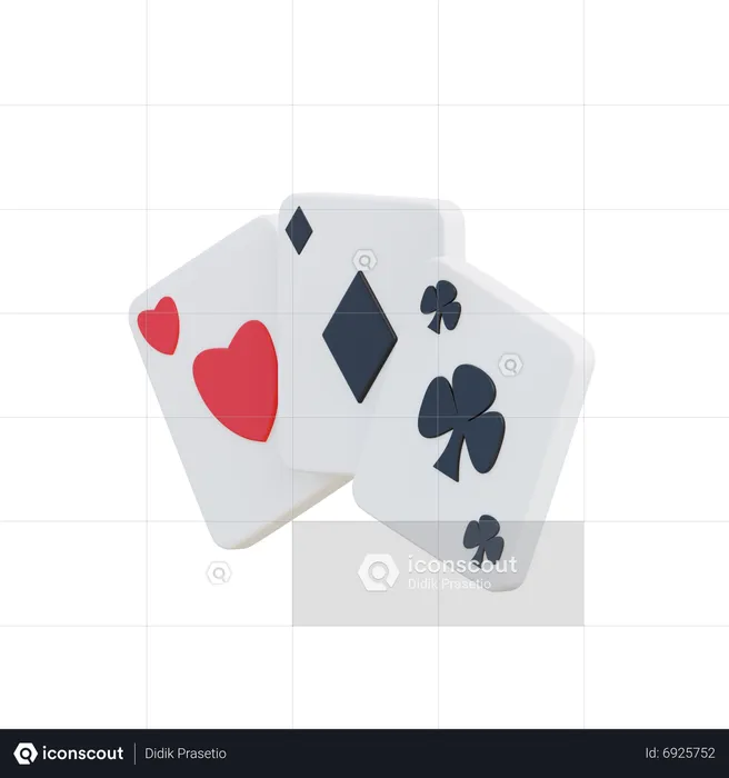 Poker-Spielkarten  3D Icon