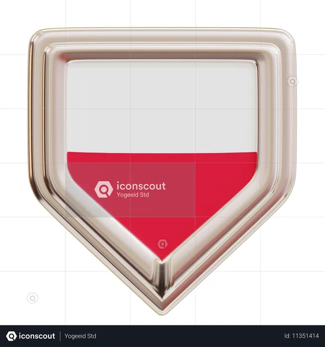 Poland Flag 3D Icon
