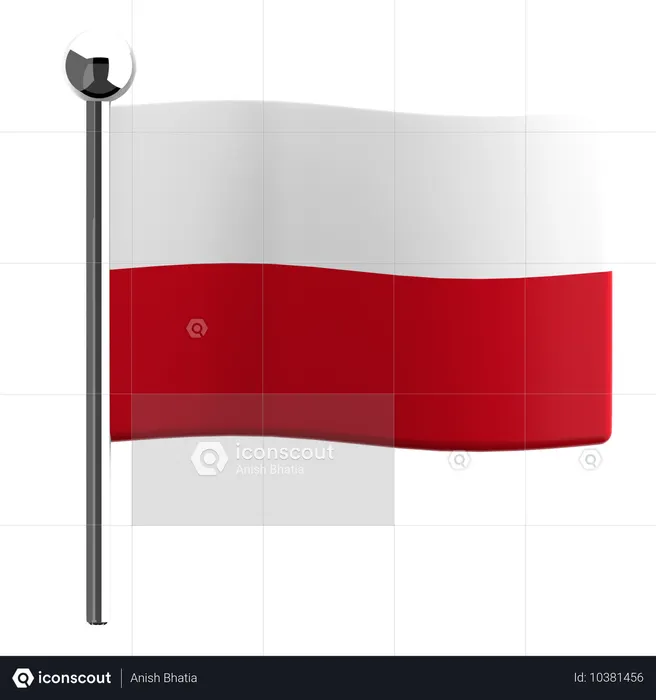 Poland Flag 3D Icon