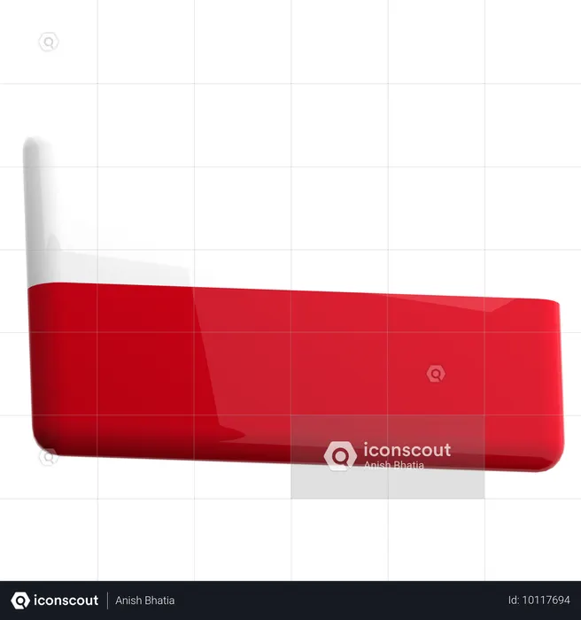 Poland Flag 3D Icon